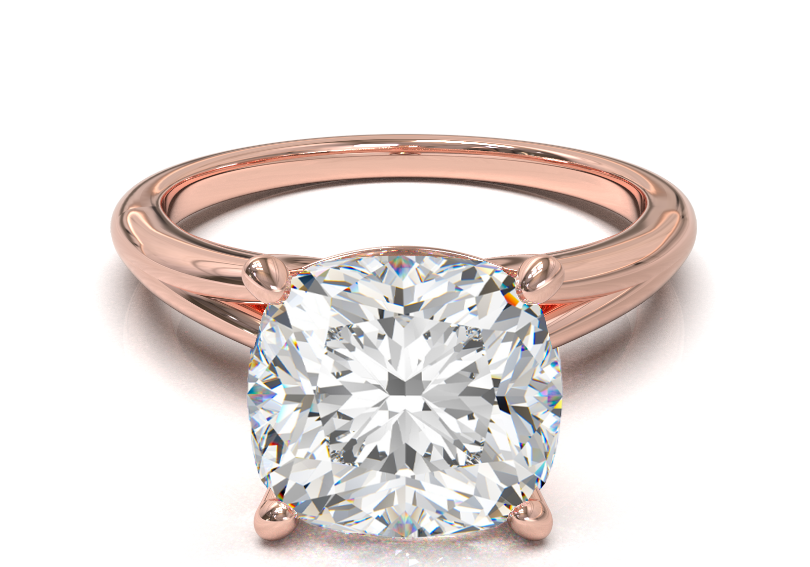 Montura Pavé Escondido en Catedral Oro Rosa