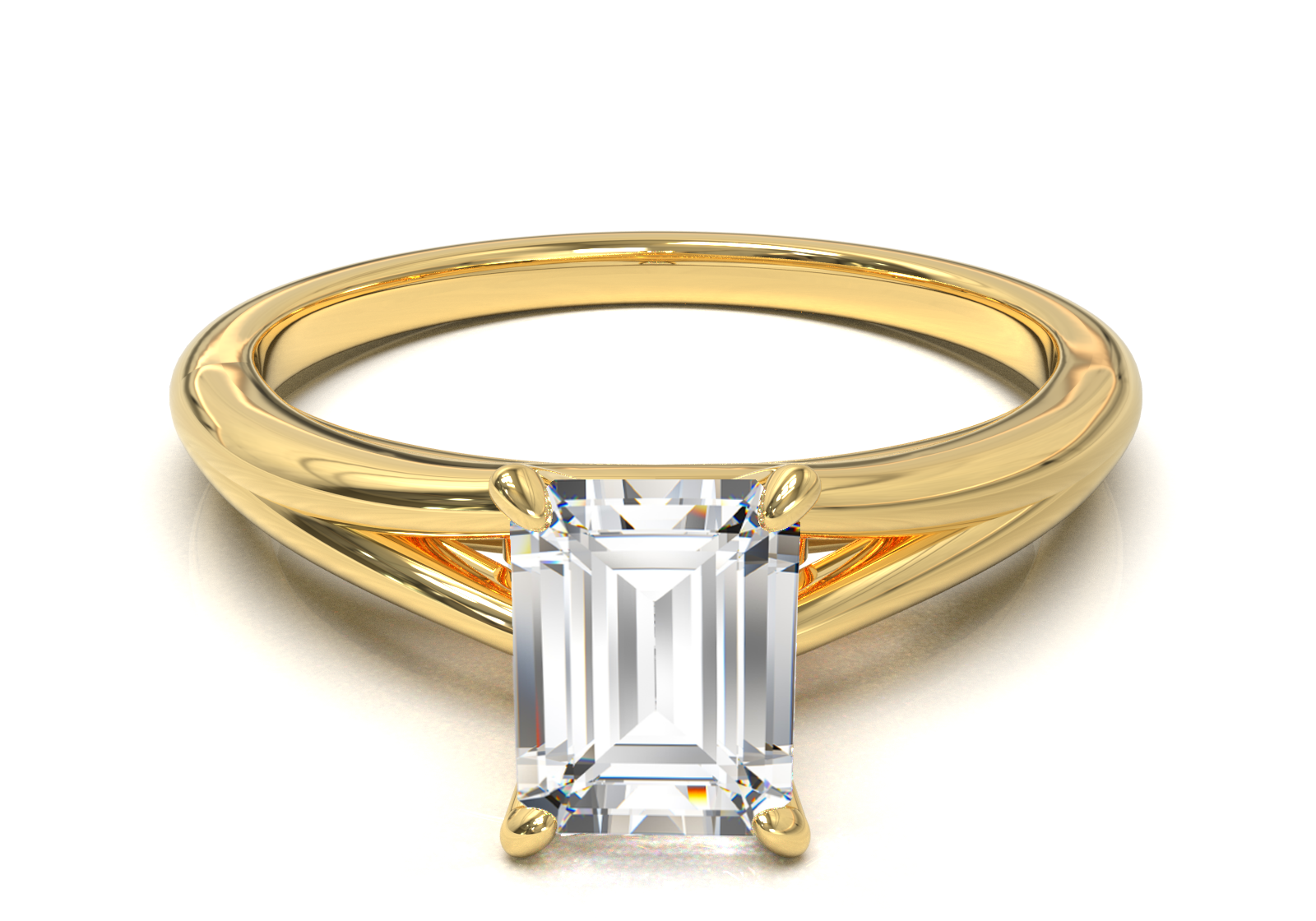 Montura Pavé Escondido en Catedral Oro Amarillo