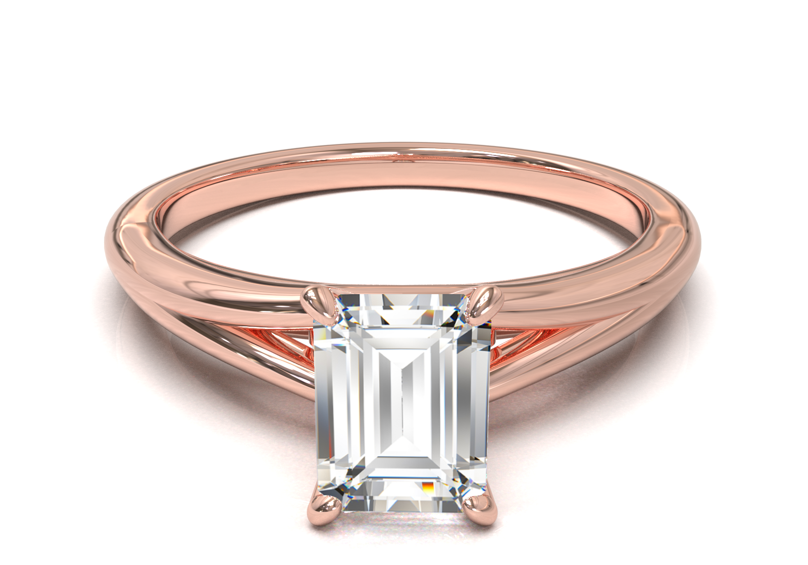 Montura Pavé Escondido en Catedral Oro Rosa