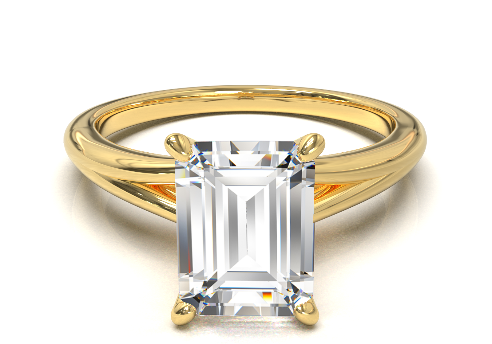 Montura Pavé Escondido en Catedral Oro Amarillo