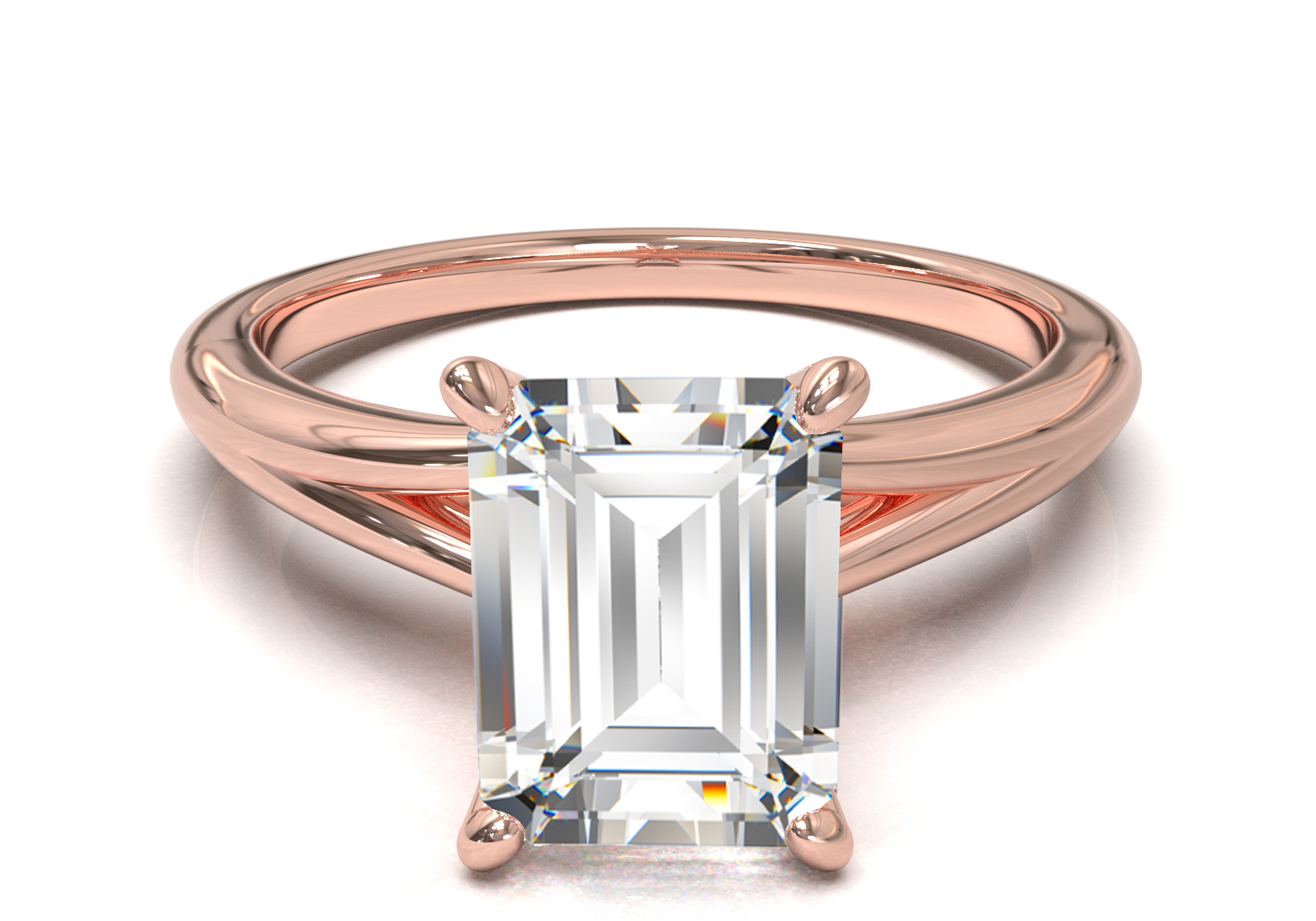 Montura Pavé Escondido en Catedral Oro Rosa