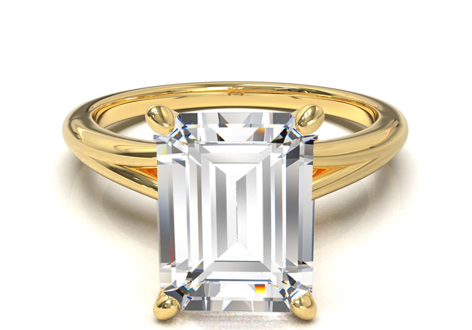 Montura Pavé Escondido en Catedral Oro Amarillo