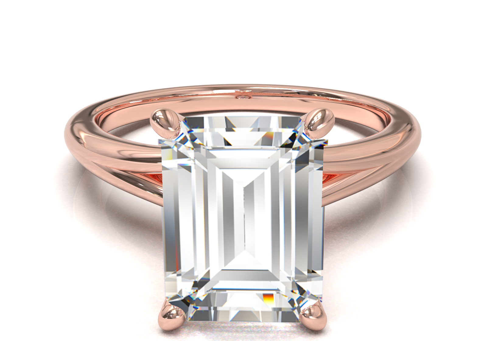 Montura Pavé Escondido en Catedral Oro Rosa