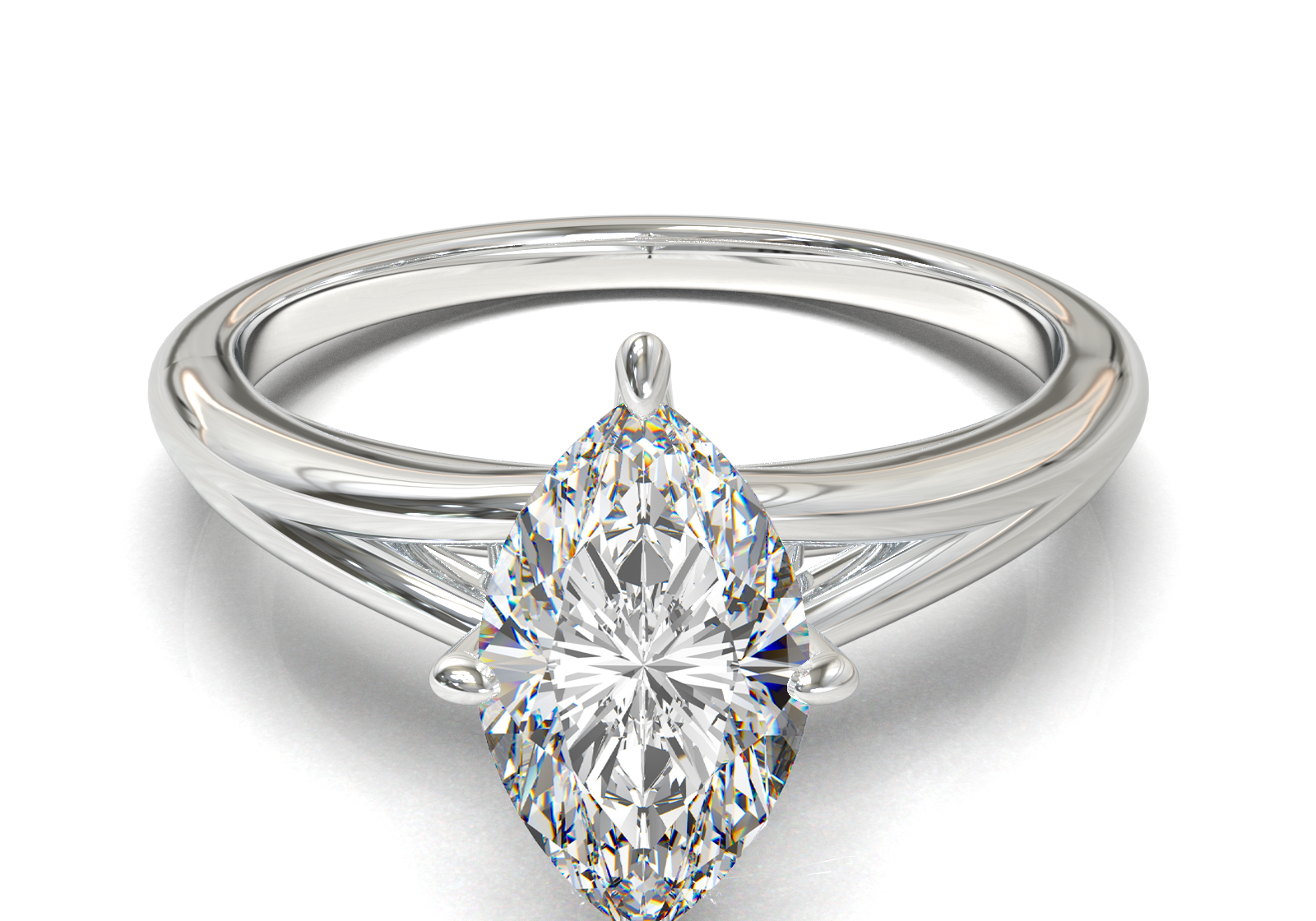 Montura Pavé Escondido en Catedral Oro Blanco