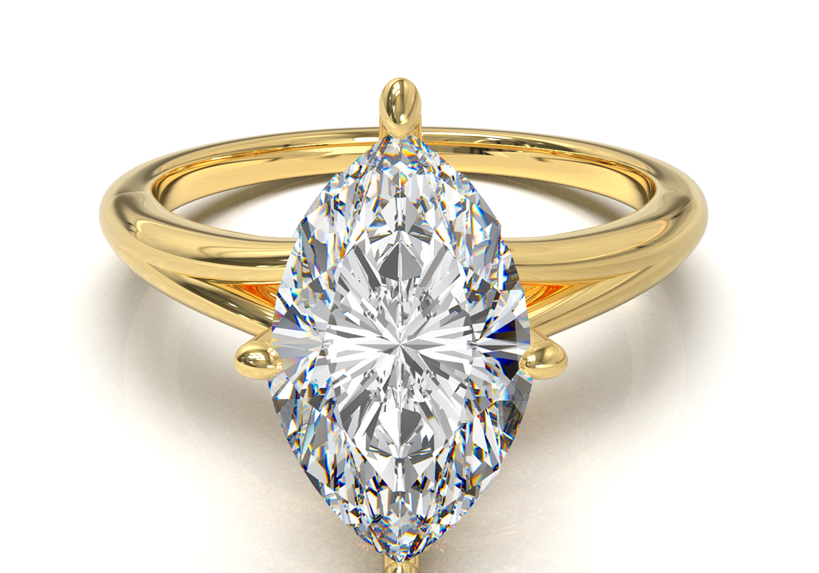 Montura Pavé Escondido en Catedral Oro Amarillo