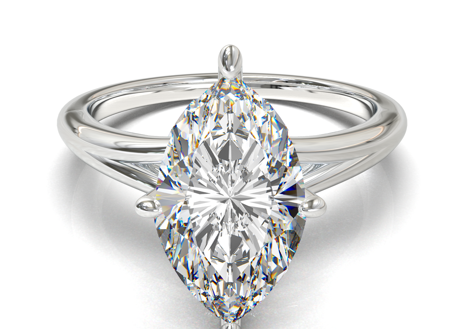 Montura Pavé Escondido en Catedral Oro Blanco