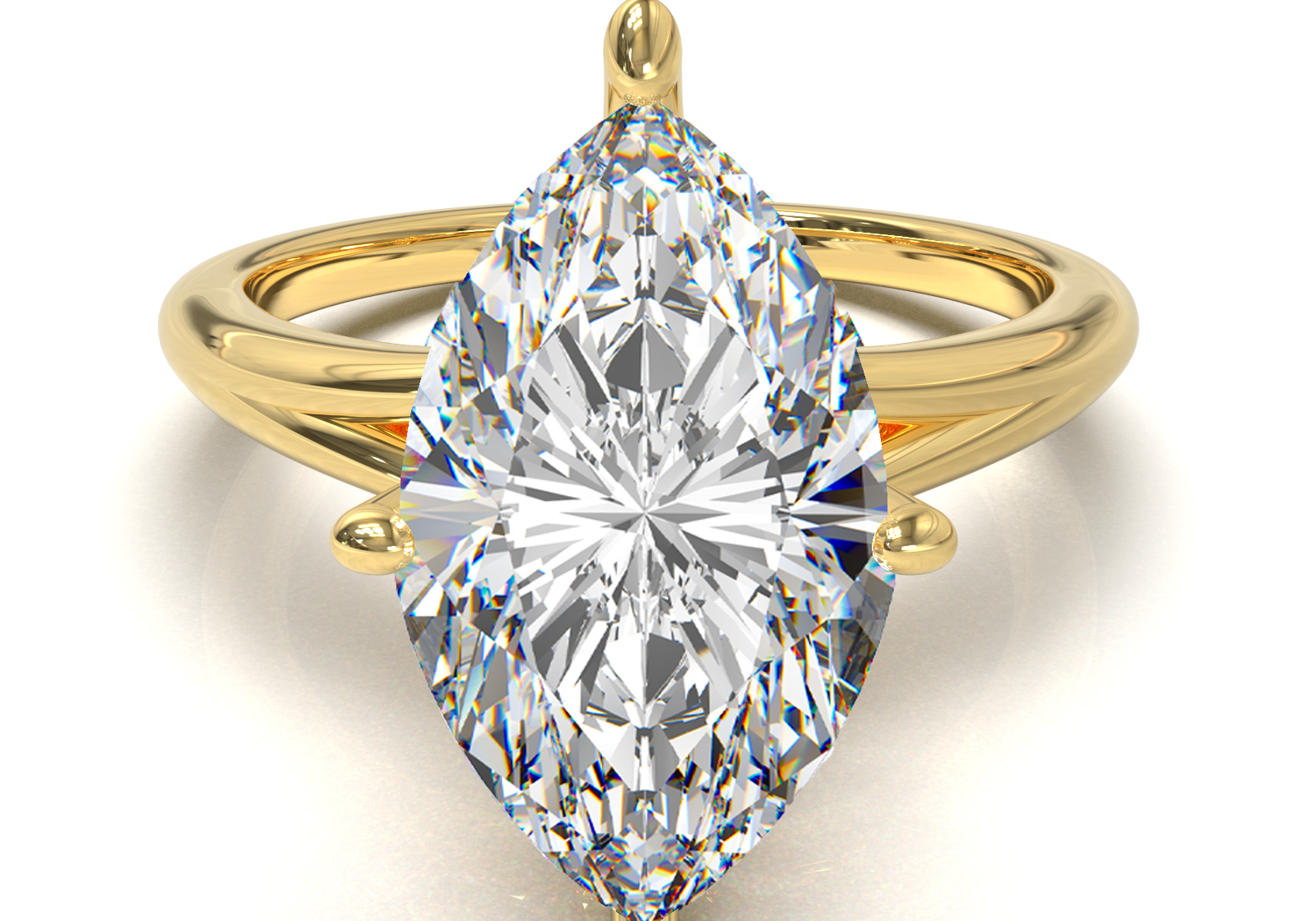 Montura Pavé Escondido en Catedral Oro Amarillo