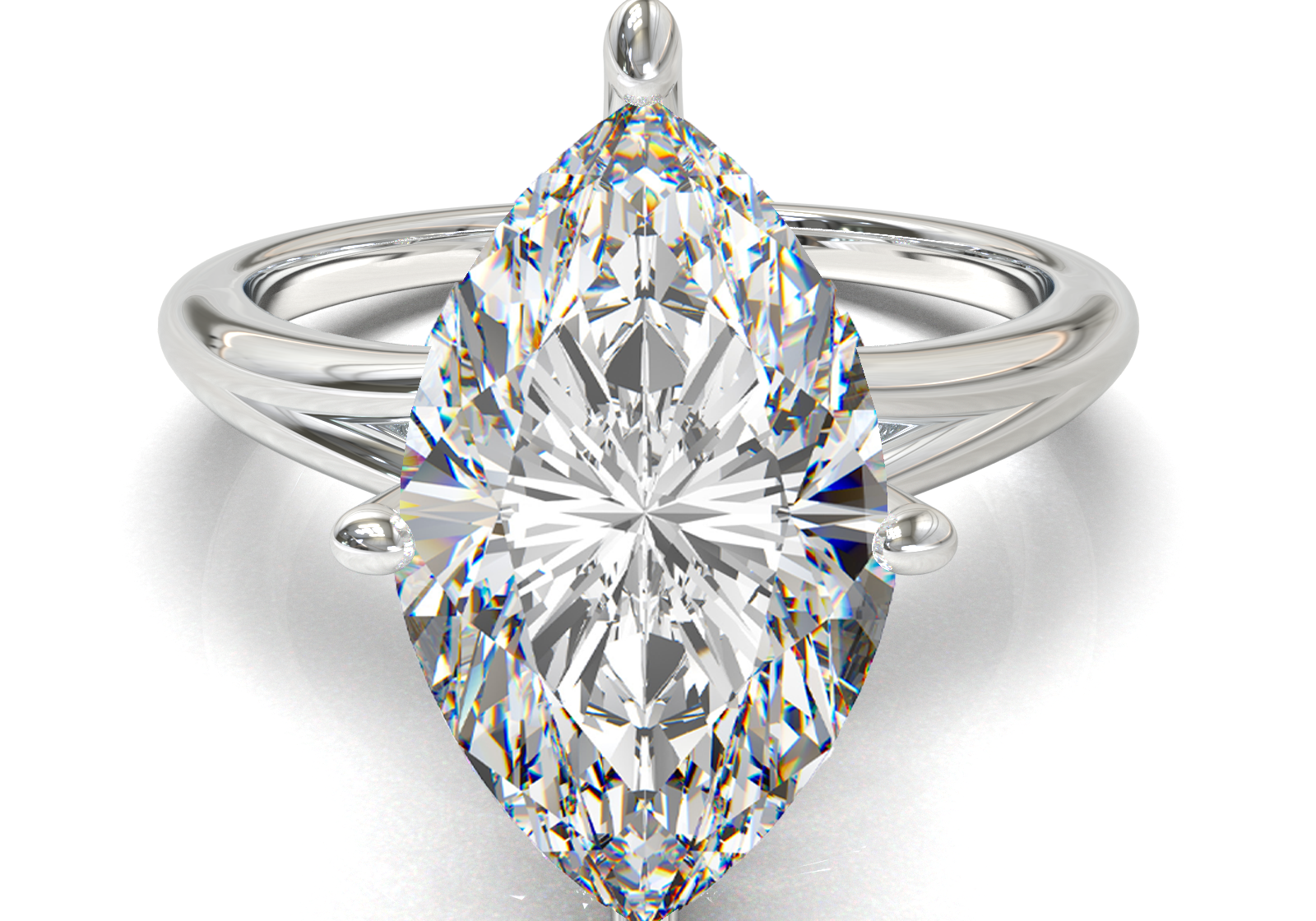 Montura Pavé Escondido en Catedral Oro Blanco