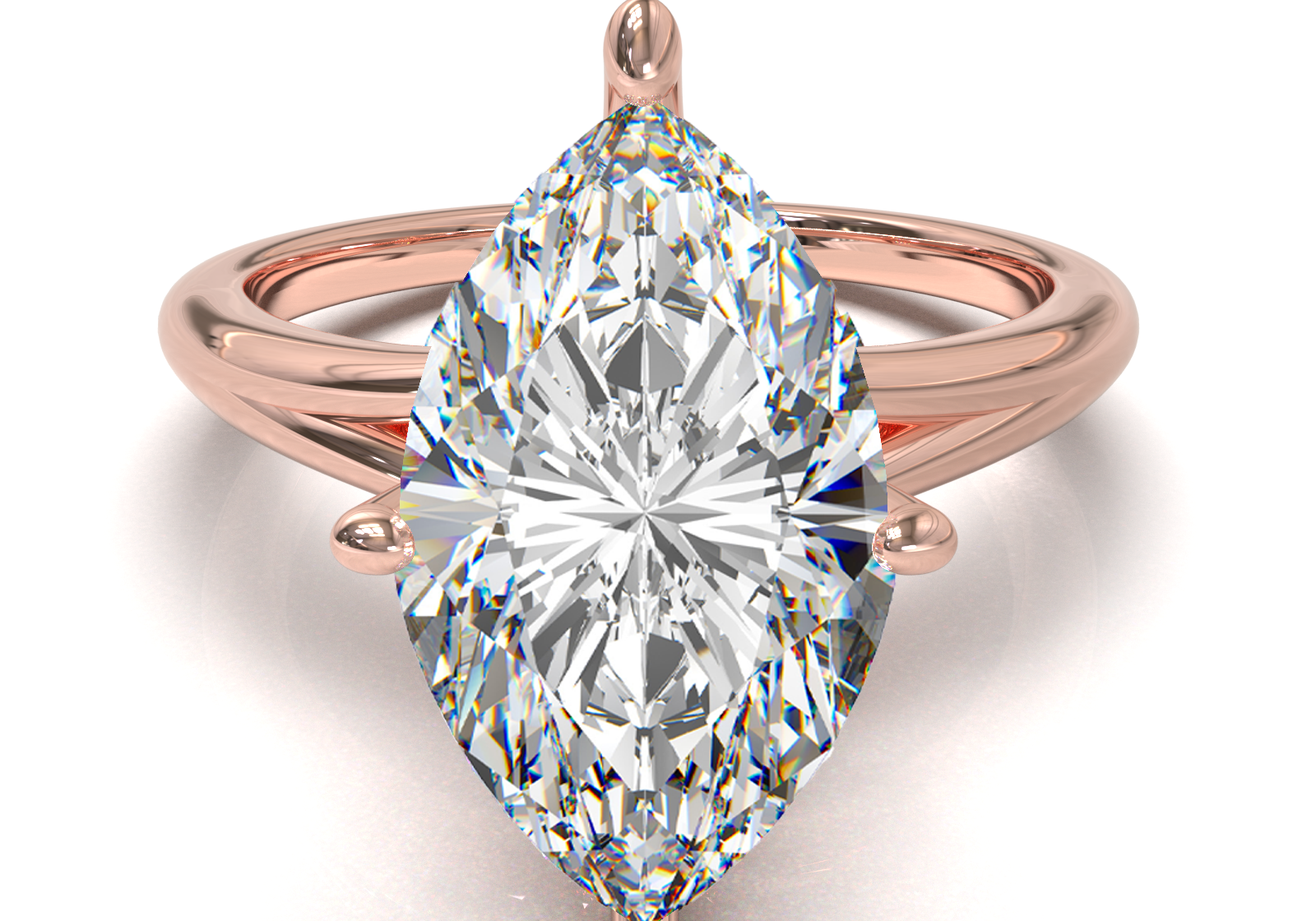 Montura Pavé Escondido en Catedral Oro Rosa