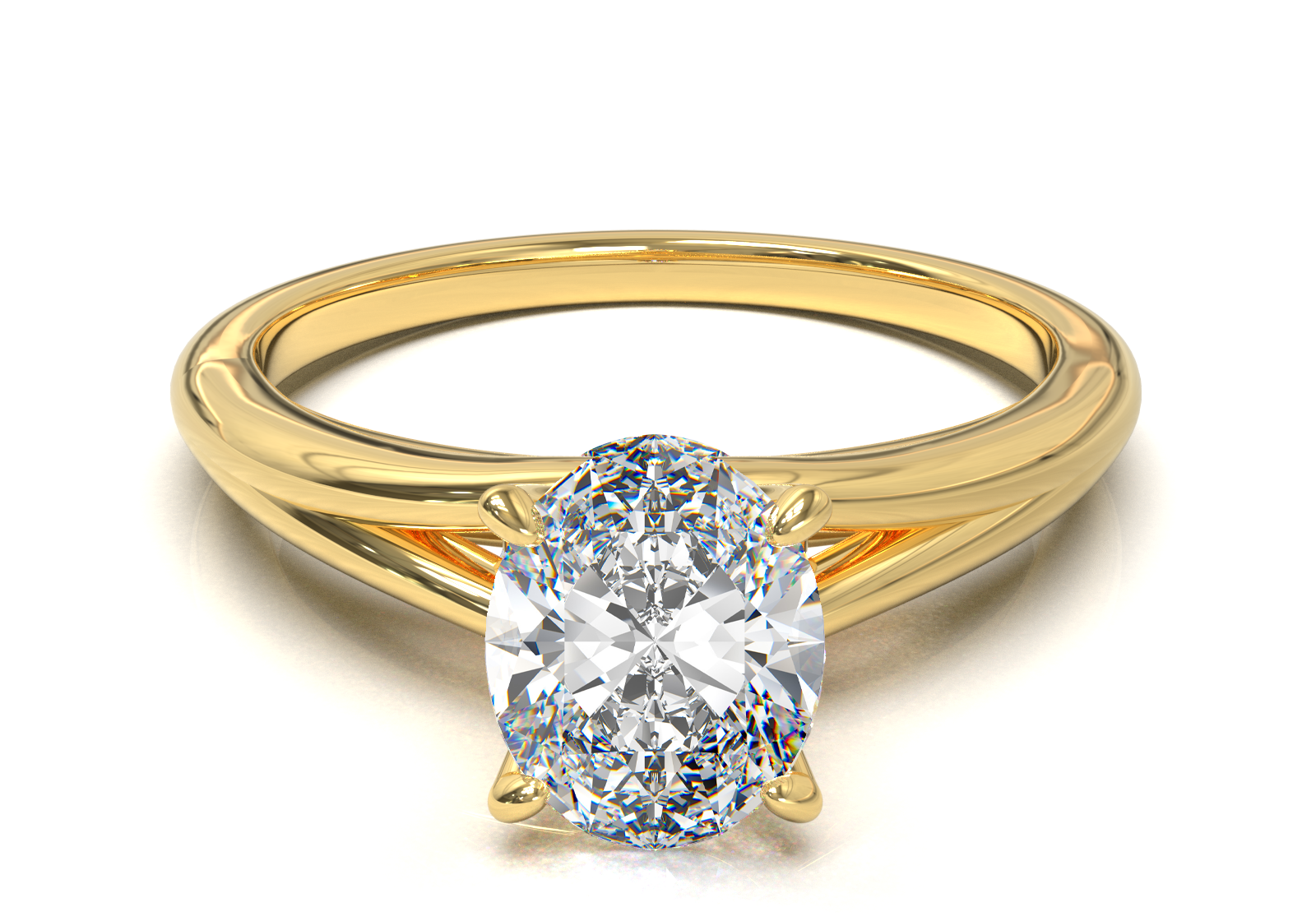 Montura Pavé Escondido en Catedral Oro Amarillo