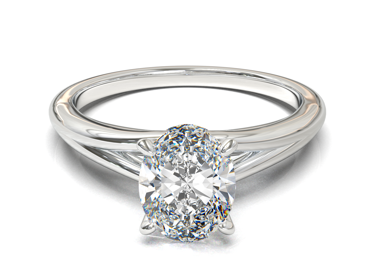 Montura Pavé Escondido en Catedral Oro Blanco