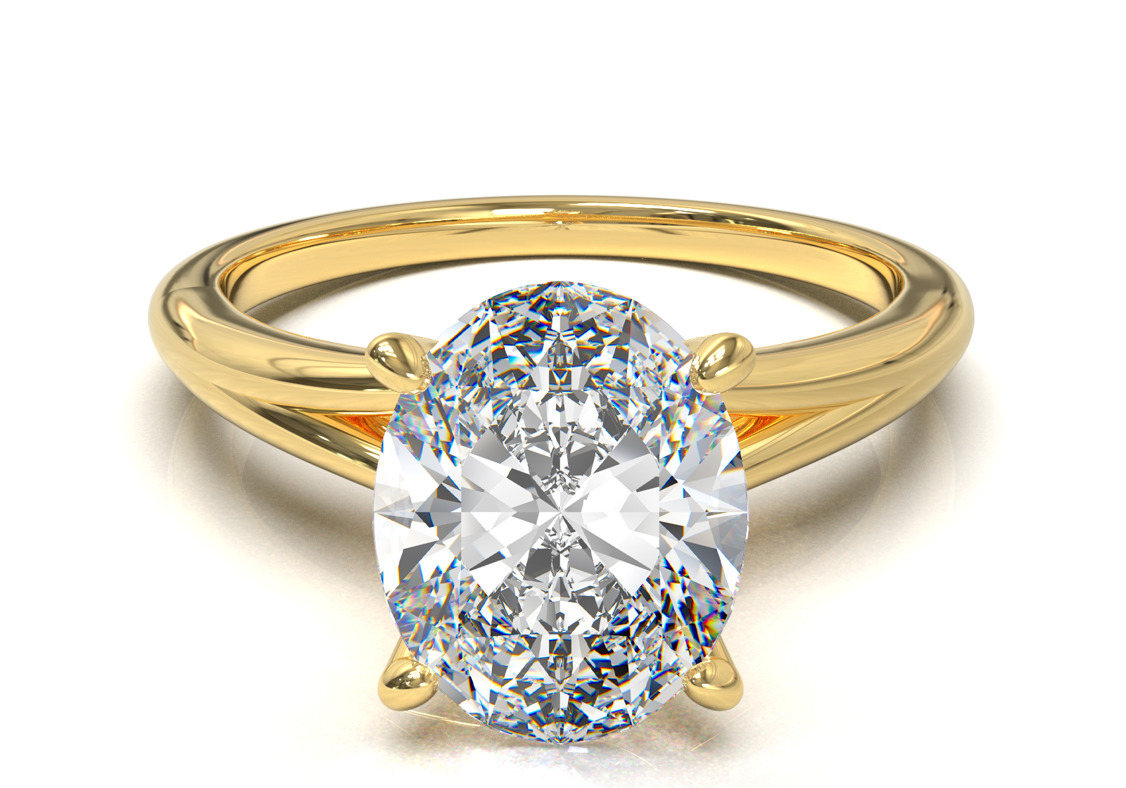 Montura Pavé Escondido en Catedral Oro Amarillo