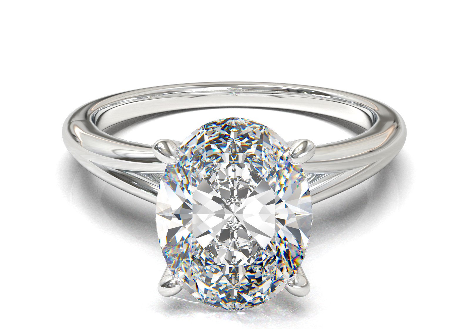 Montura Pavé Escondido en Catedral Oro Blanco