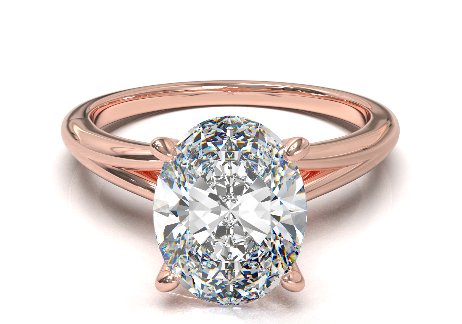 Montura Pavé Escondido en Catedral Oro Rosa