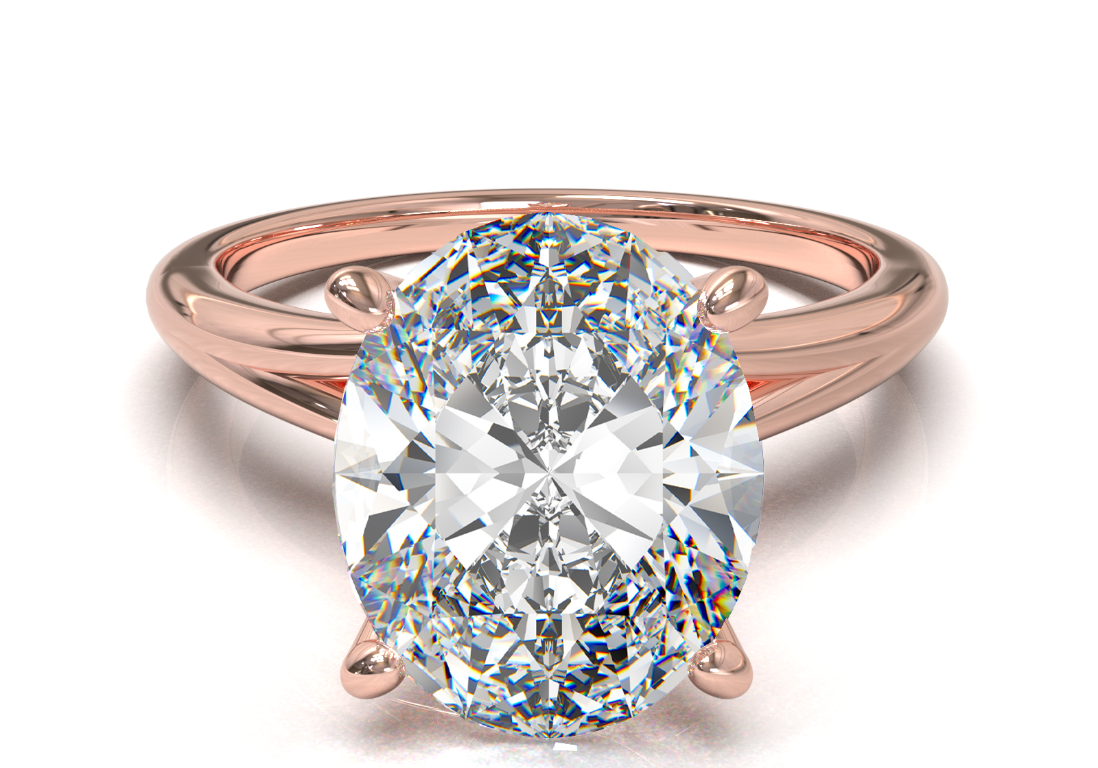 Montura Pavé Escondido en Catedral Oro Rosa