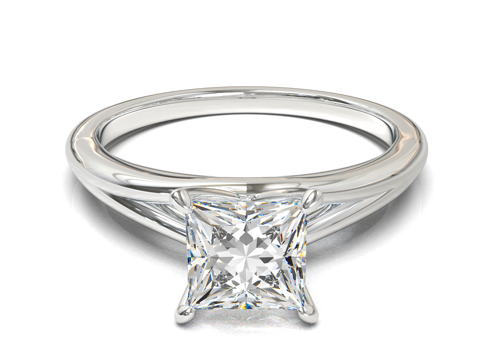 Montura Pavé Escondido en Catedral Oro Blanco