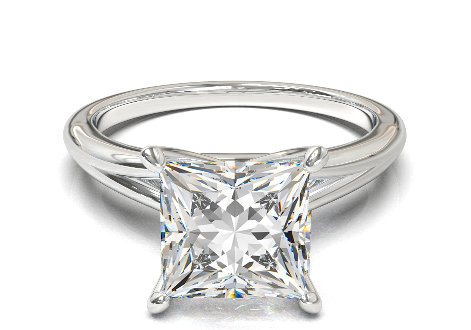 Montura Pavé Escondido en Catedral Oro Blanco