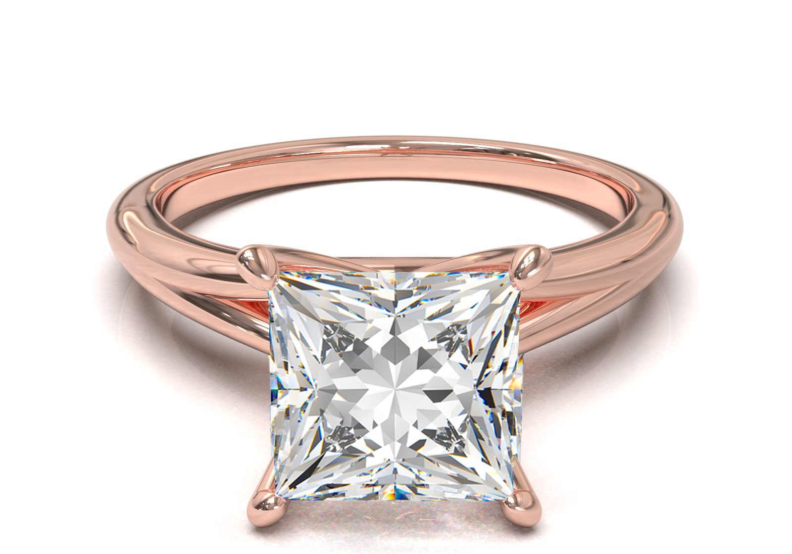 Montura Pavé Escondido en Catedral Oro Rosa