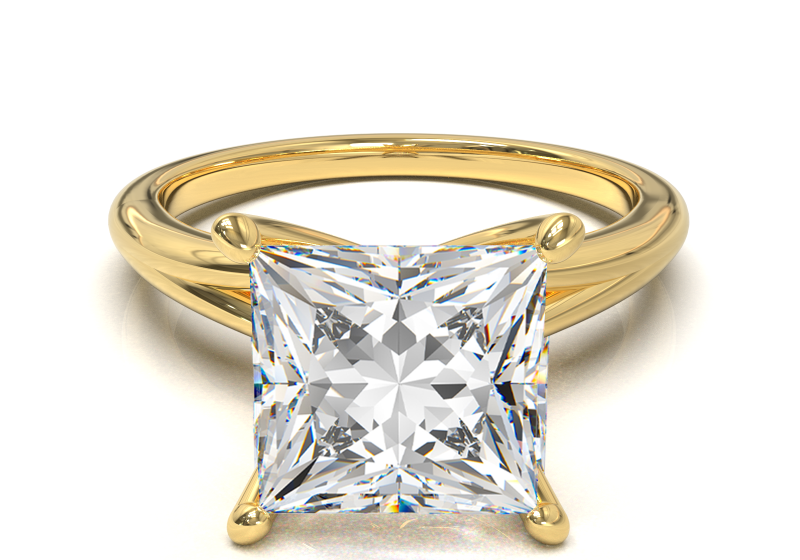 Montura Pavé Escondido en Catedral Oro Amarillo