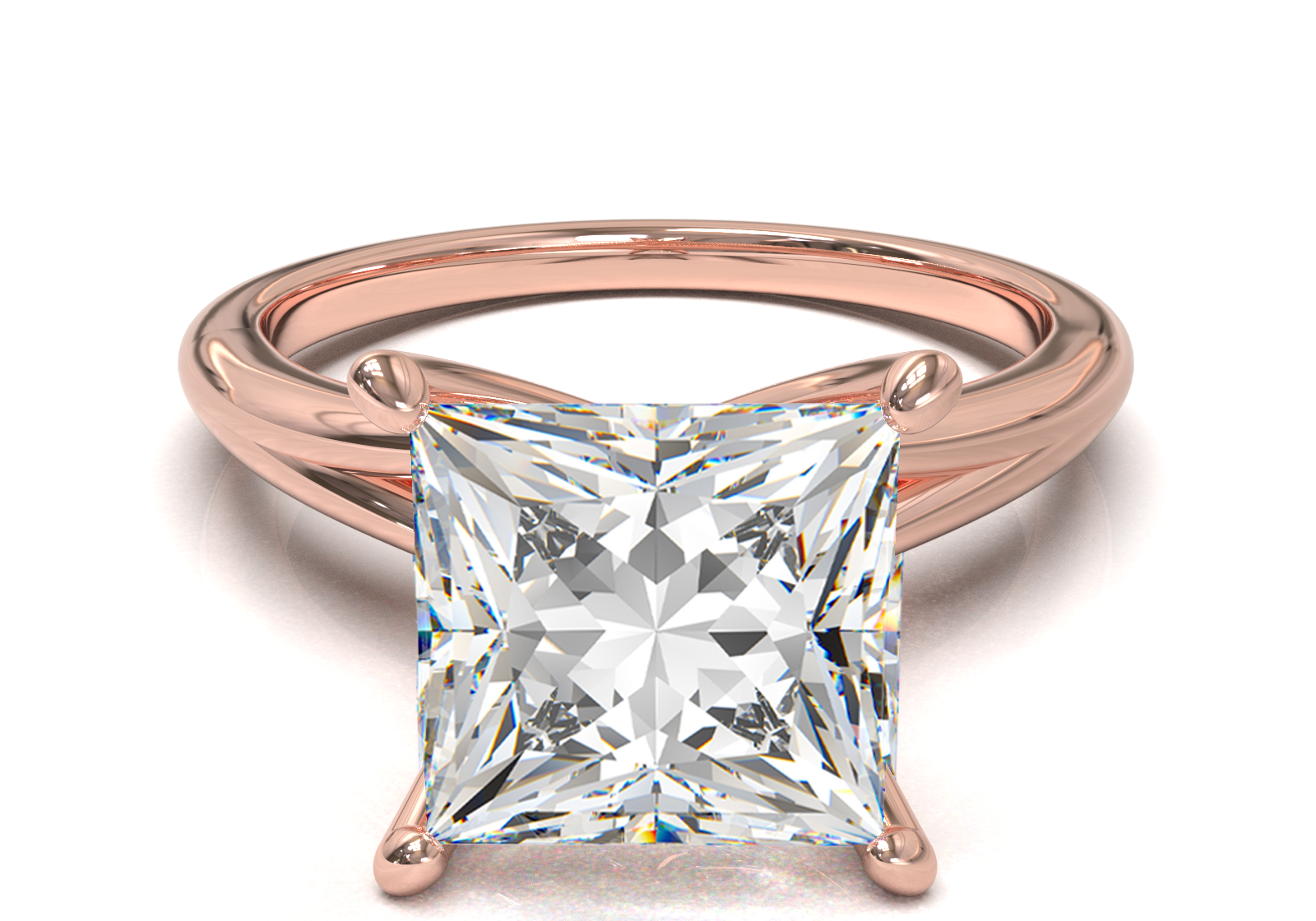 Montura Pavé Escondido en Catedral Oro Rosa