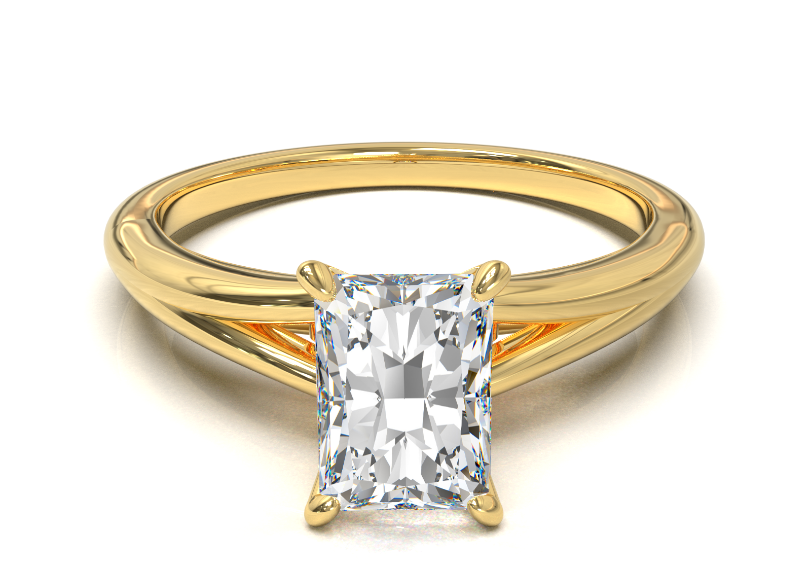 Montura Pavé Escondido en Catedral Oro Amarillo