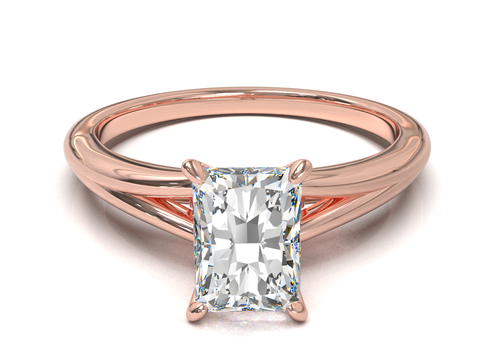 Montura Pavé Escondido en Catedral Oro Rosa