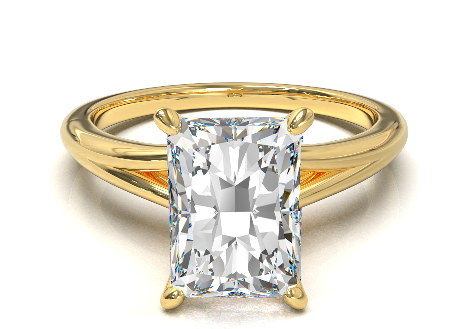 Montura Pavé Escondido en Catedral Oro Amarillo