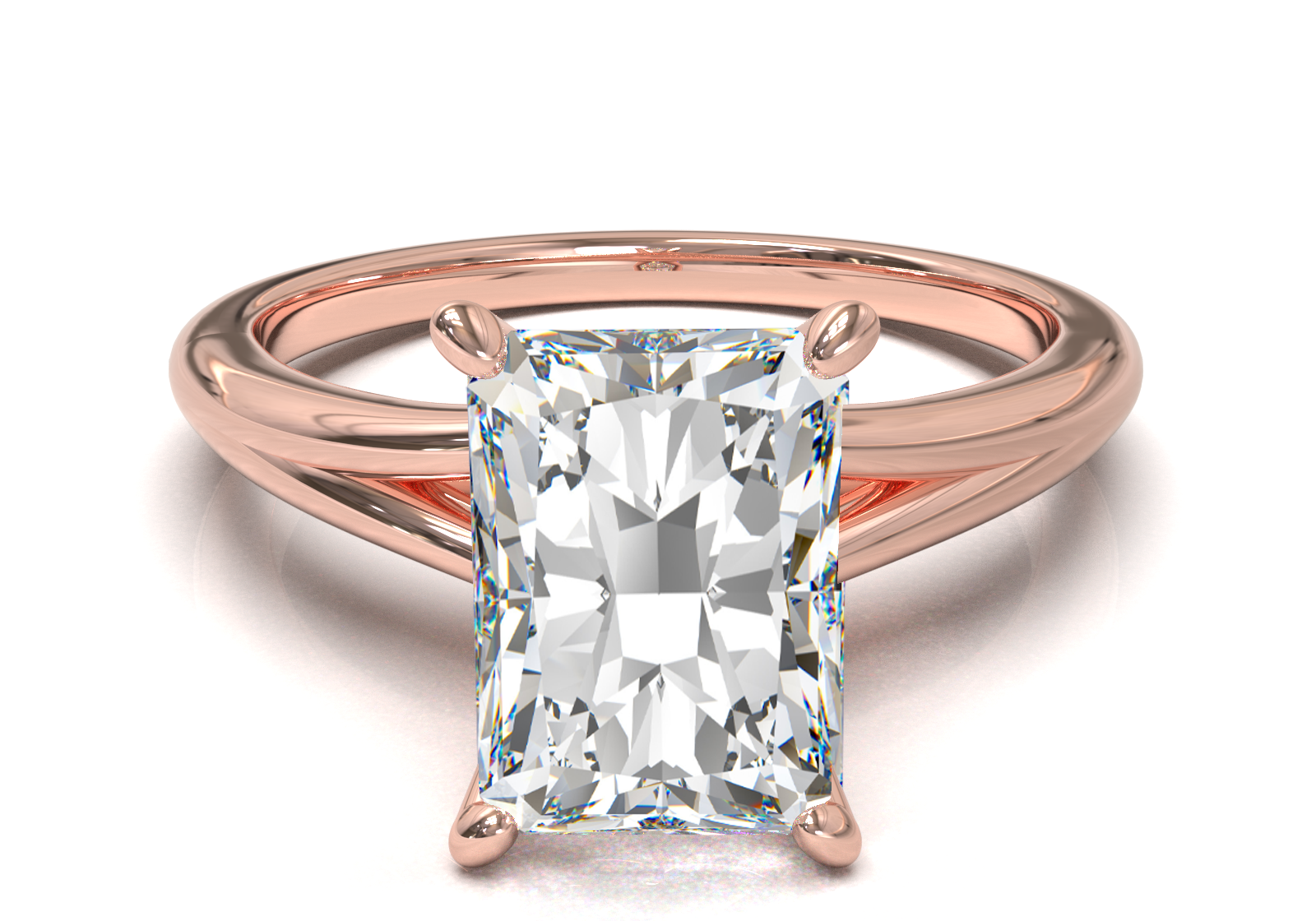 Montura Pavé Escondido en Catedral Oro Rosa