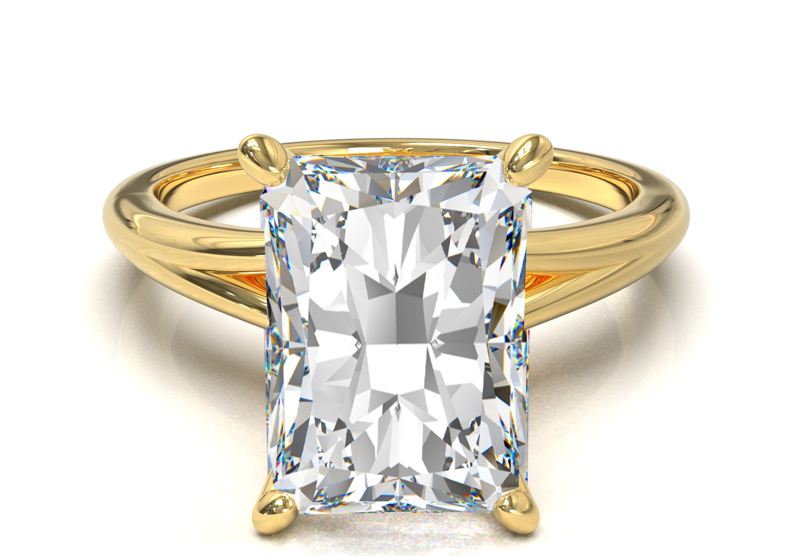 Montura Pavé Escondido en Catedral Oro Amarillo