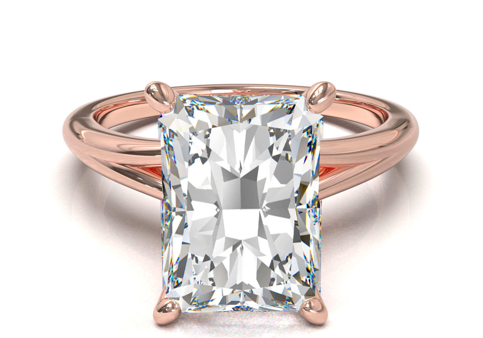 Montura Pavé Escondido en Catedral Oro Rosa