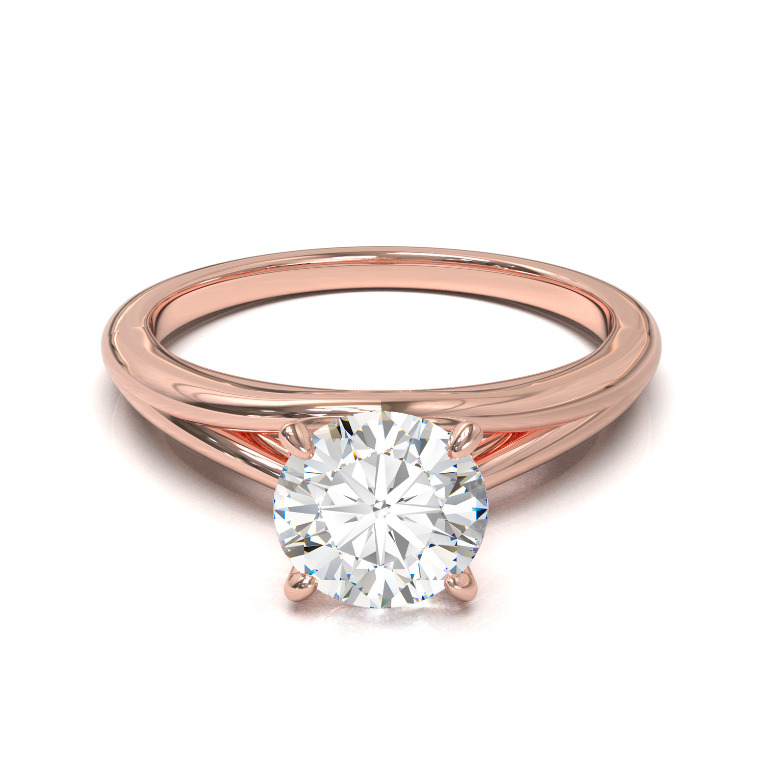Montura Pavé Escondido en Catedral Oro Rosa