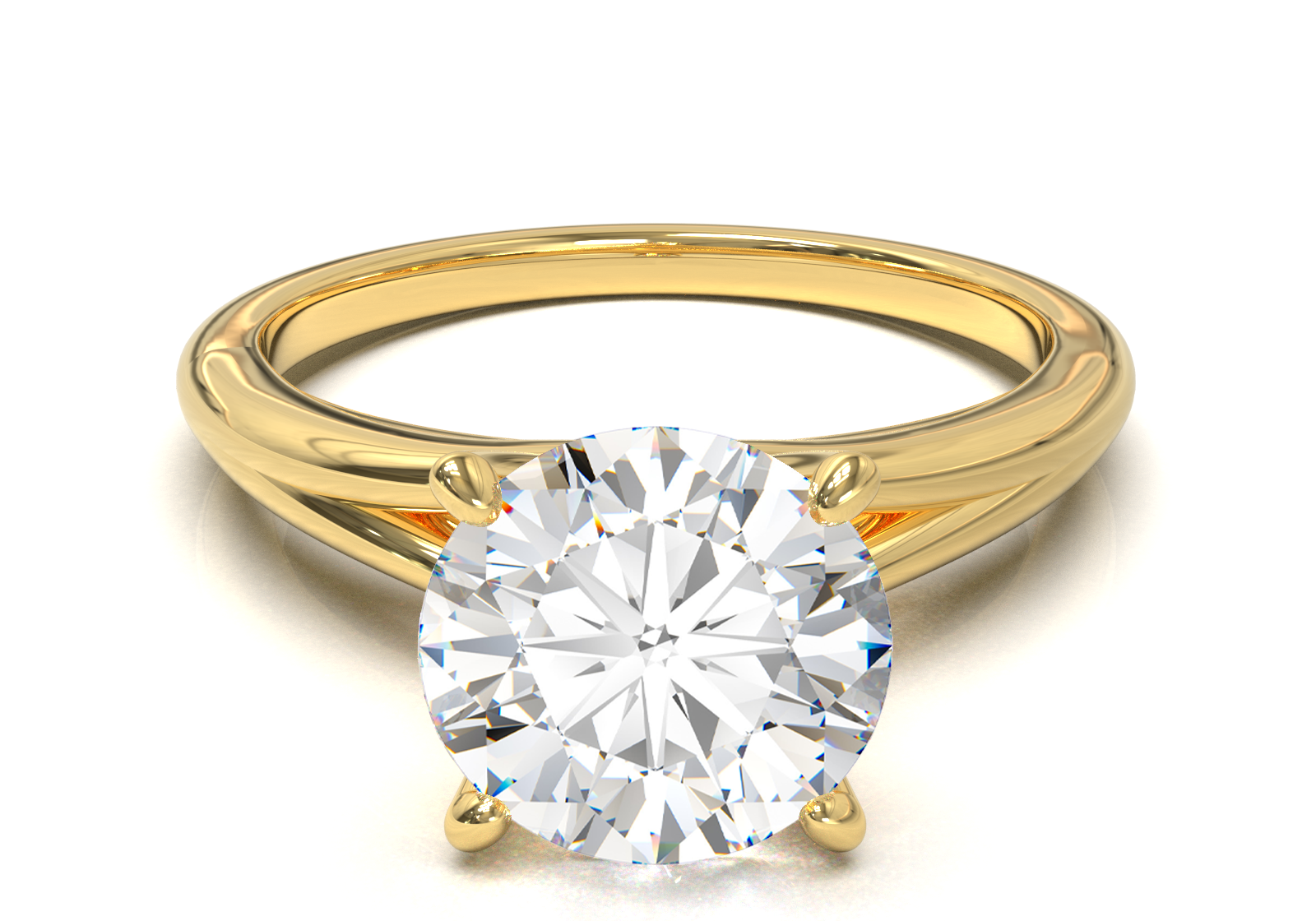 Montura Pavé Escondido en Catedral Oro Amarillo