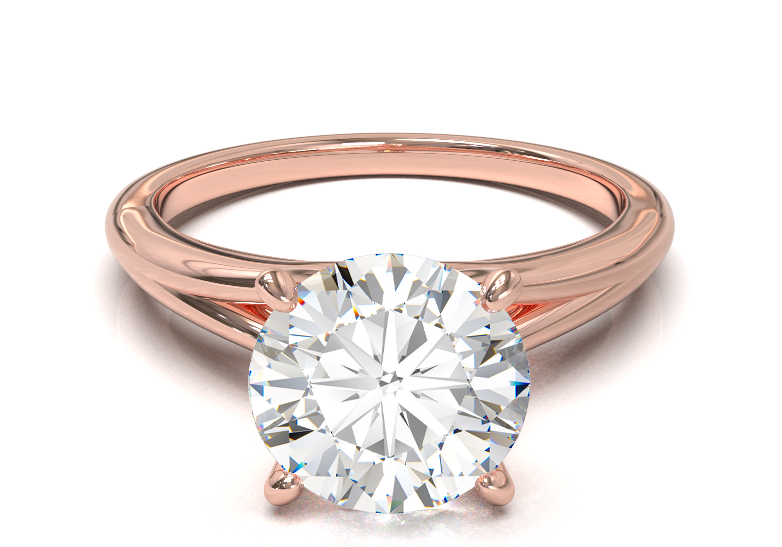 Montura Pavé Escondido en Catedral Oro Rosa