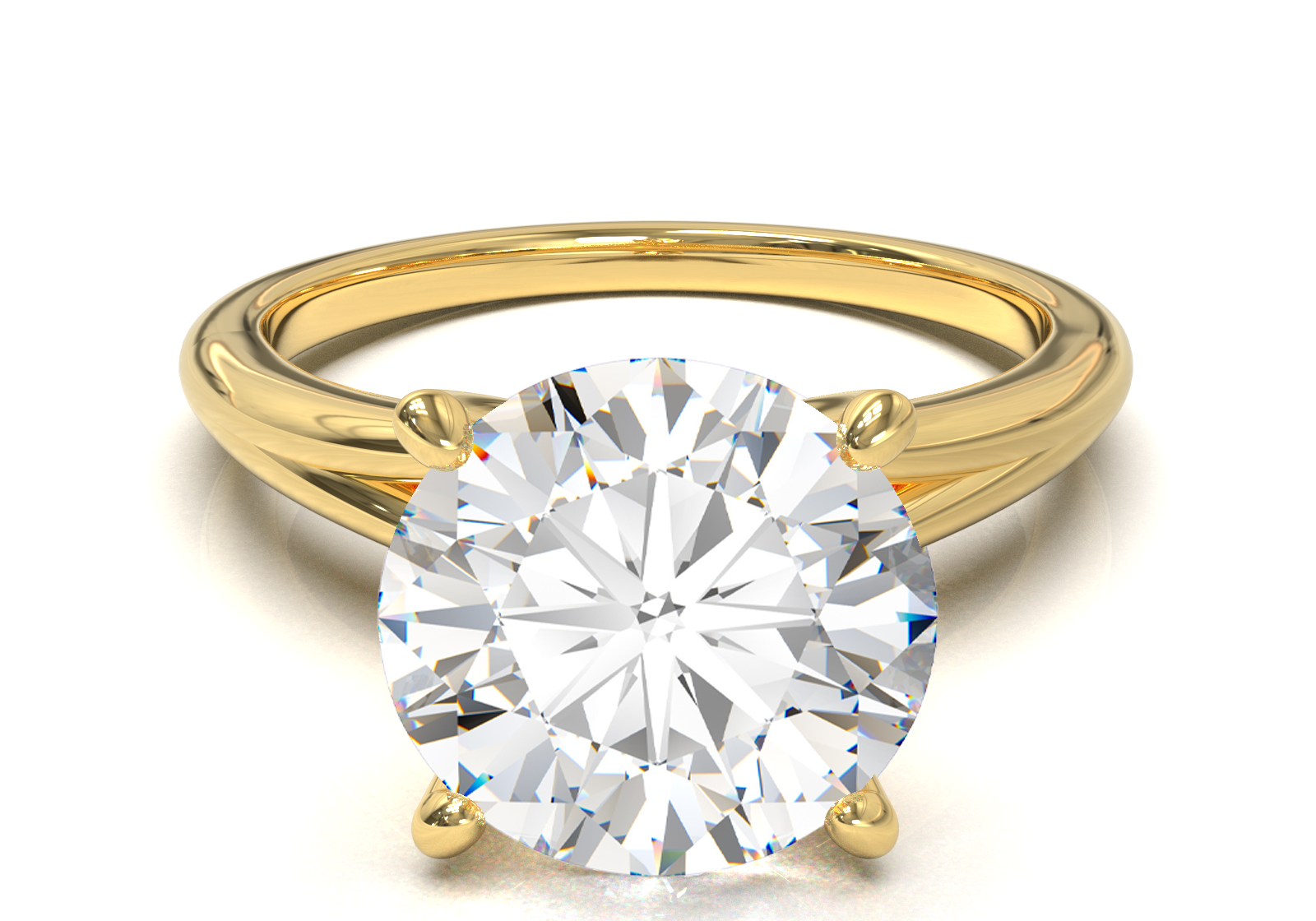 Montura Pavé Escondido en Catedral Oro Amarillo