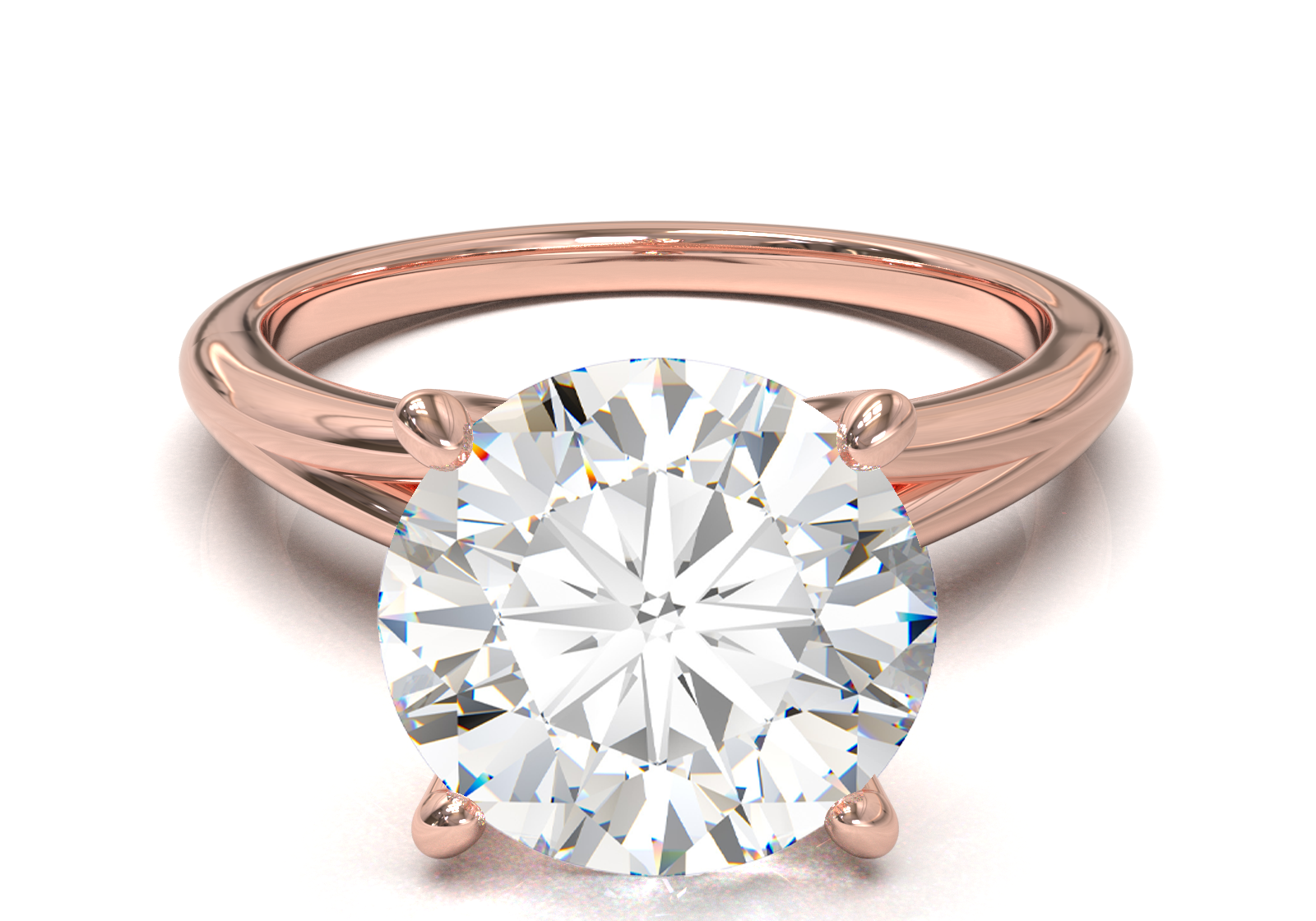 Montura Pavé Escondido en Catedral Oro Rosa