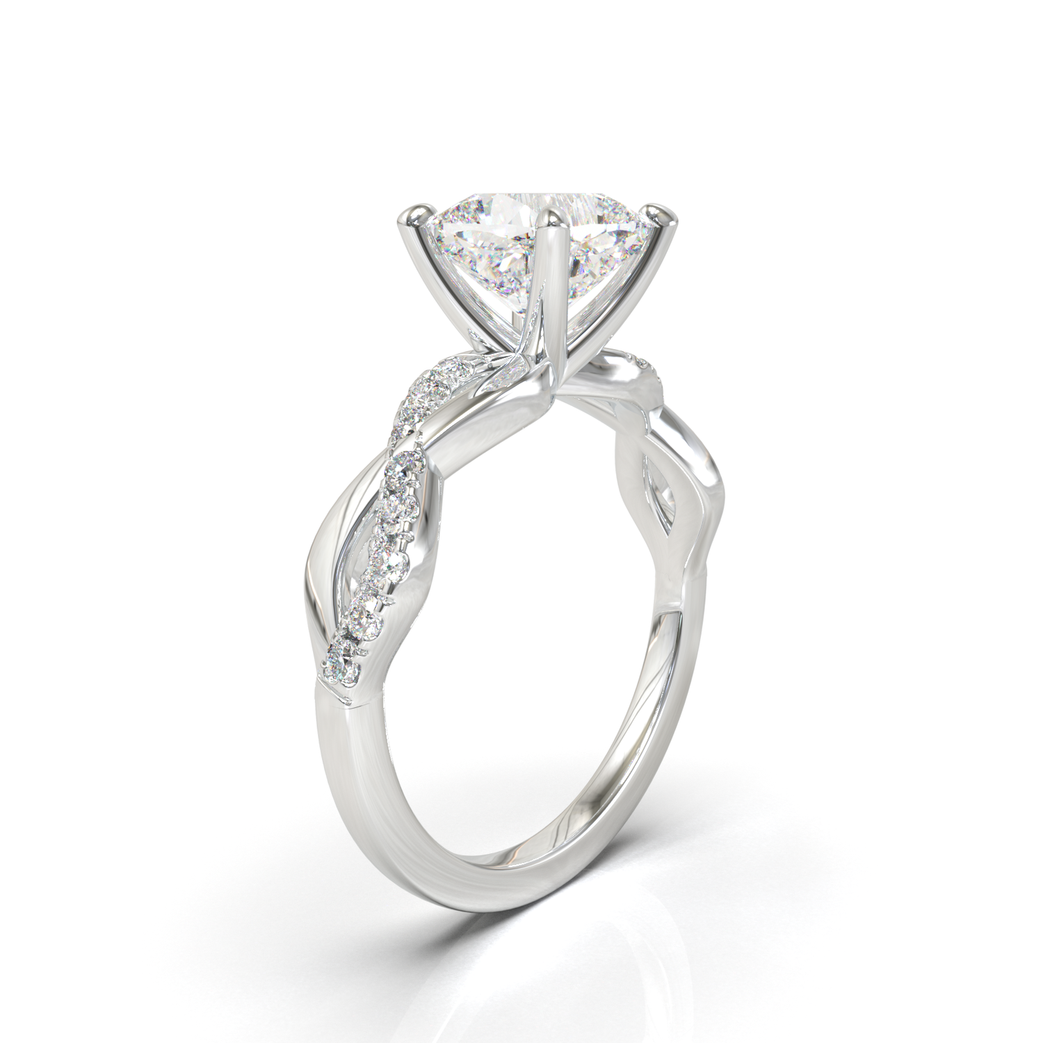 Rose Gold Half Round Pavé Frame
