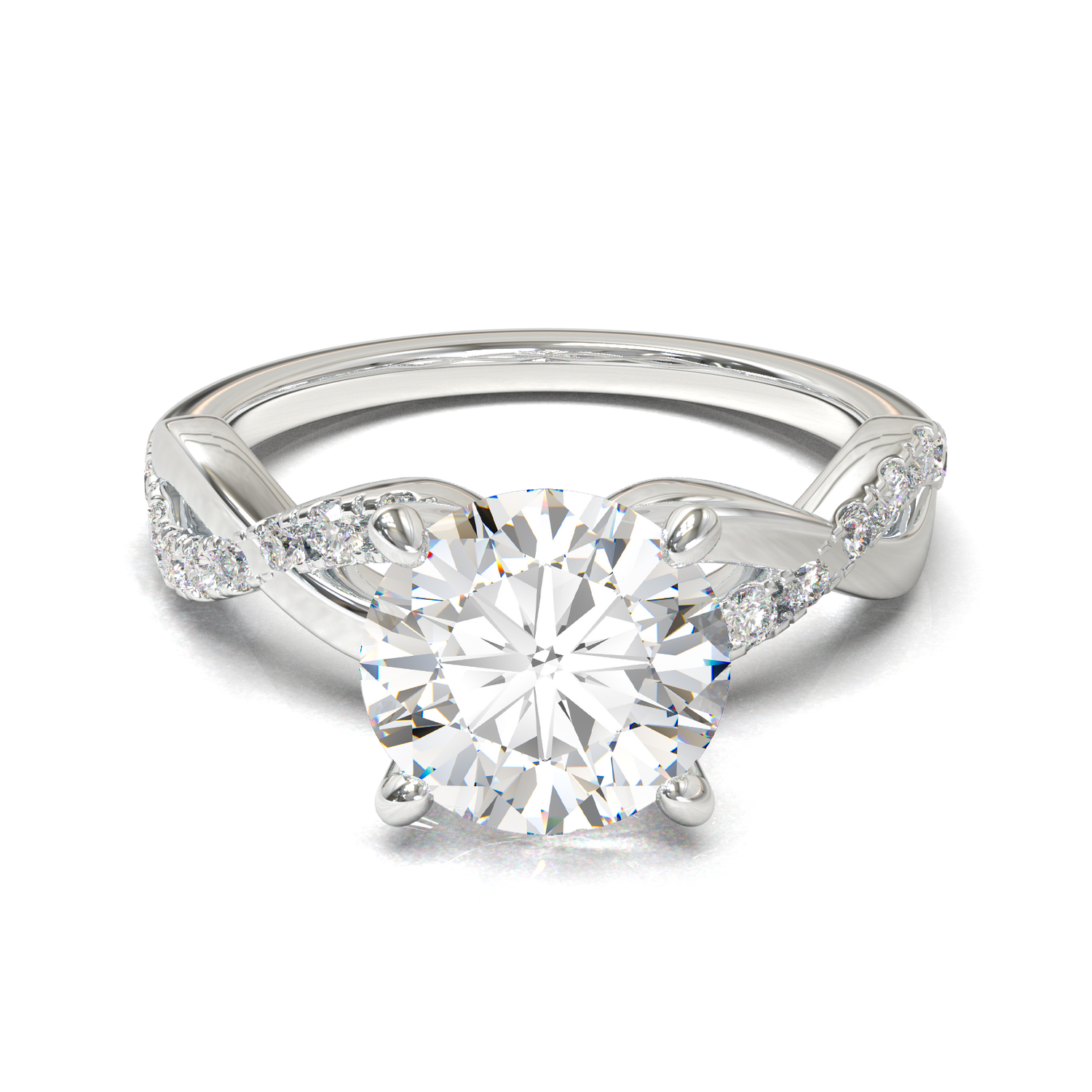 Rose Gold Half Round Pavé Frame