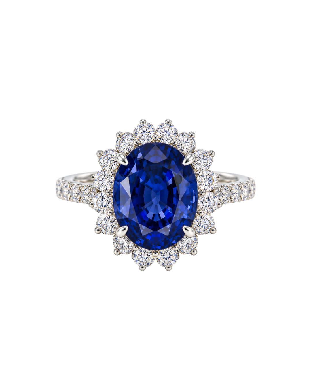 Anillo Zafiro con Halo
