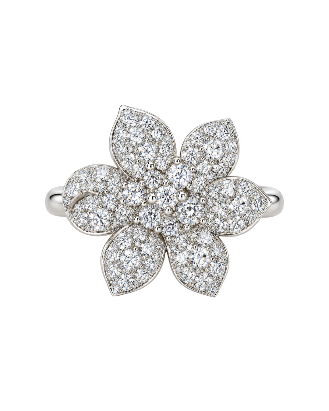 Anillo Flor Diamantes