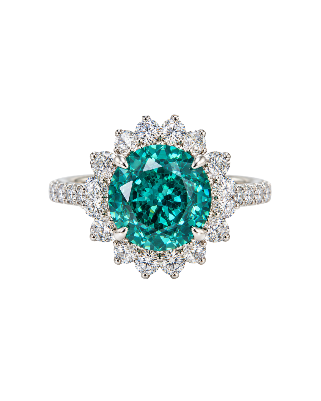 Anillo Paraiba y Diamantes