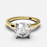 Combined Yellow Gold and White Gold Flat Solitaire Frame 1.8mm