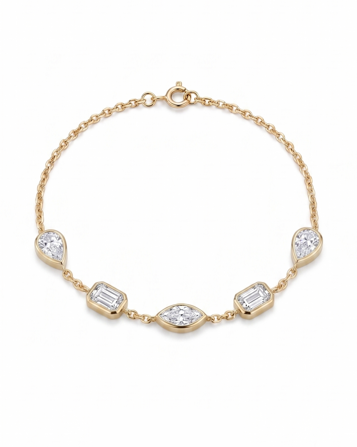 Pulsera fancy shapes bisel mini