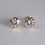 Lab Grown Diamond Studs Biselados Round 2.00 ct