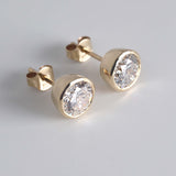 Lab Grown Diamond Studs Biselados Round 2.00 ct