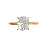 Half Round Solitaire Frame 1.8mm Yellow Gold