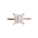 Half Round Solitaire Frame 1.8mm Rose Gold