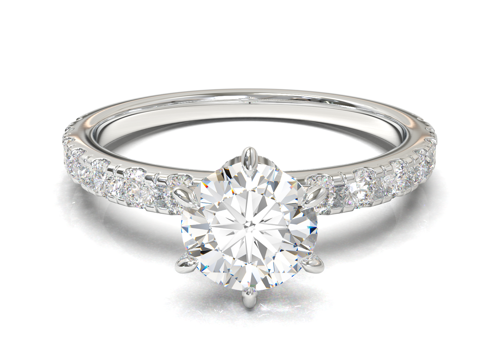 Rose Gold Tiffany Style Pavé Frame