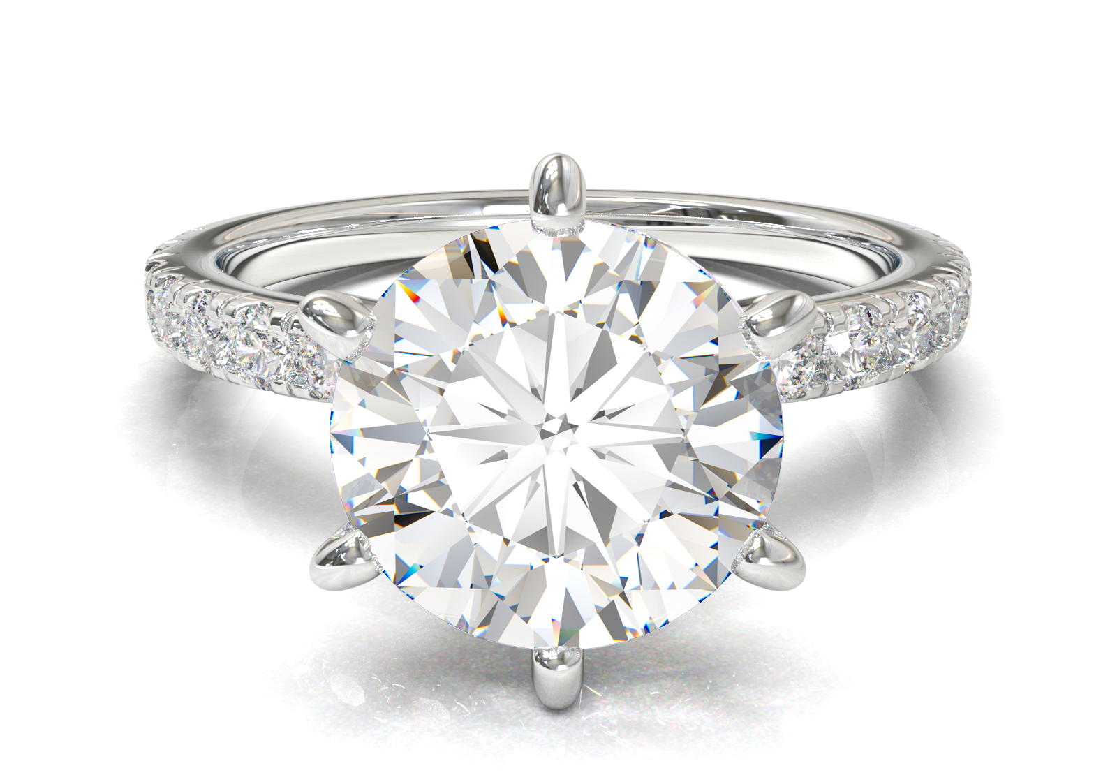 Rose Gold Tiffany Style Pavé Frame