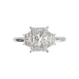 Anillo Tresillo Radiant con Trapezoides Oro Blanco