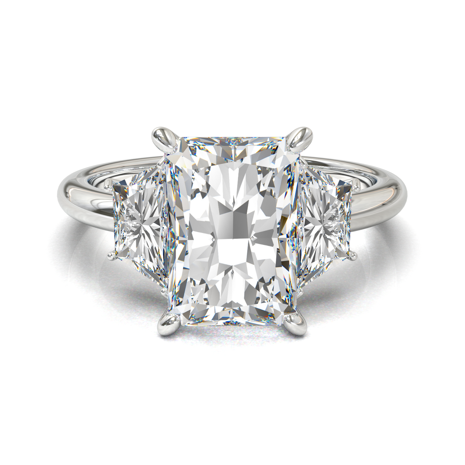 Tiffany frame 6 nails 2 waters 1.8mm thickness Yellow Gold